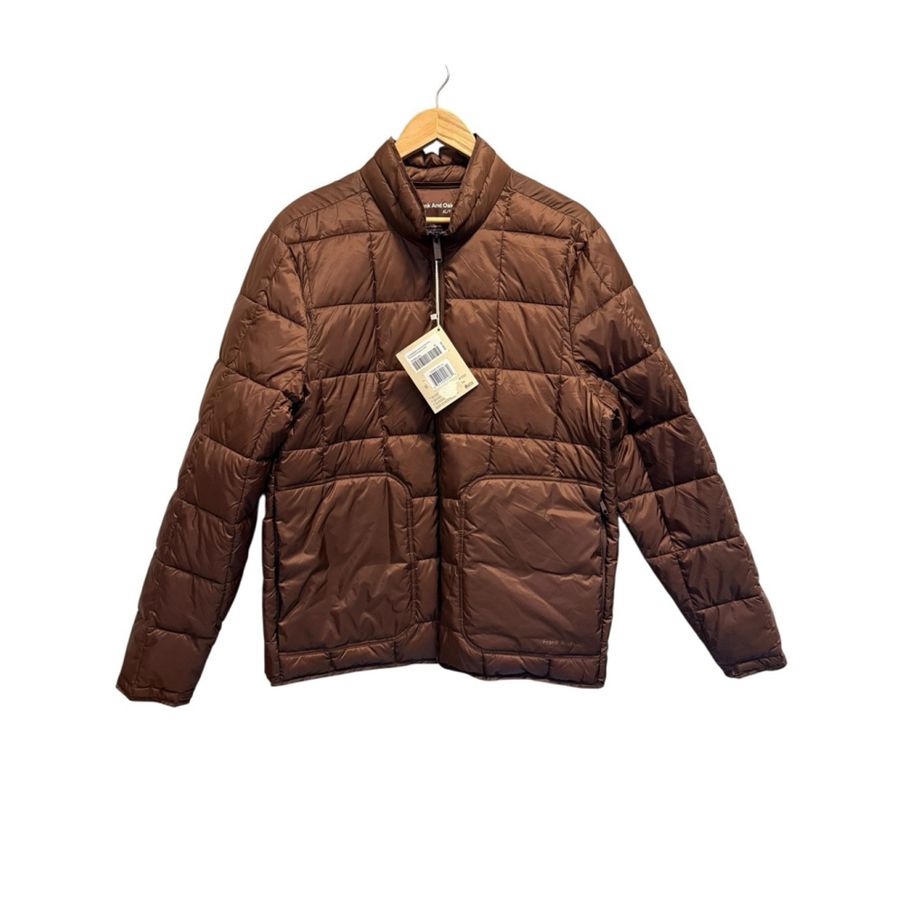Frank And Oak Jacket‎ Women’s Aero Packable Puffer Insulated Brown XL NWT Flawed